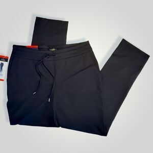 Pull-on Pants with Drawstring-4 Way Stretch-Black-3XL | Dalia